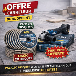 Offre Carreleur : 20 Disques Ø125 Grès Cérame + Meuleuse Offerte | AOD