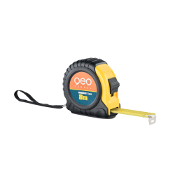 Mètre ruban chantier robuste avec boîtier antichoc et ruban de mesure précis