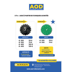 Offre Disques Diamant AOD – Gamme Asphalte & Mixte