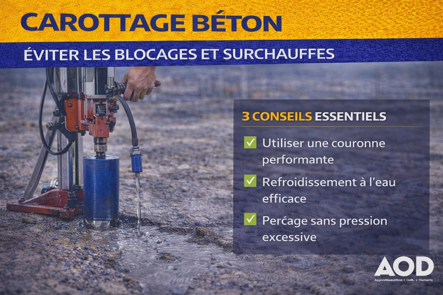 Carottage béton : les réglages qui font la différence sur chantier