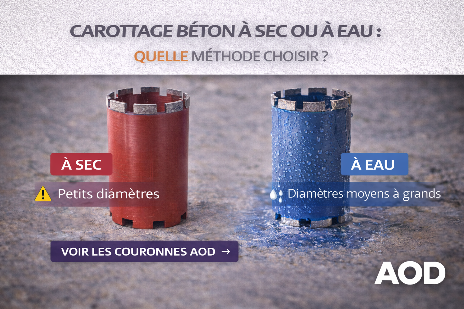 Carottage béton à sec ou à eau : quelle méthode choisir ?