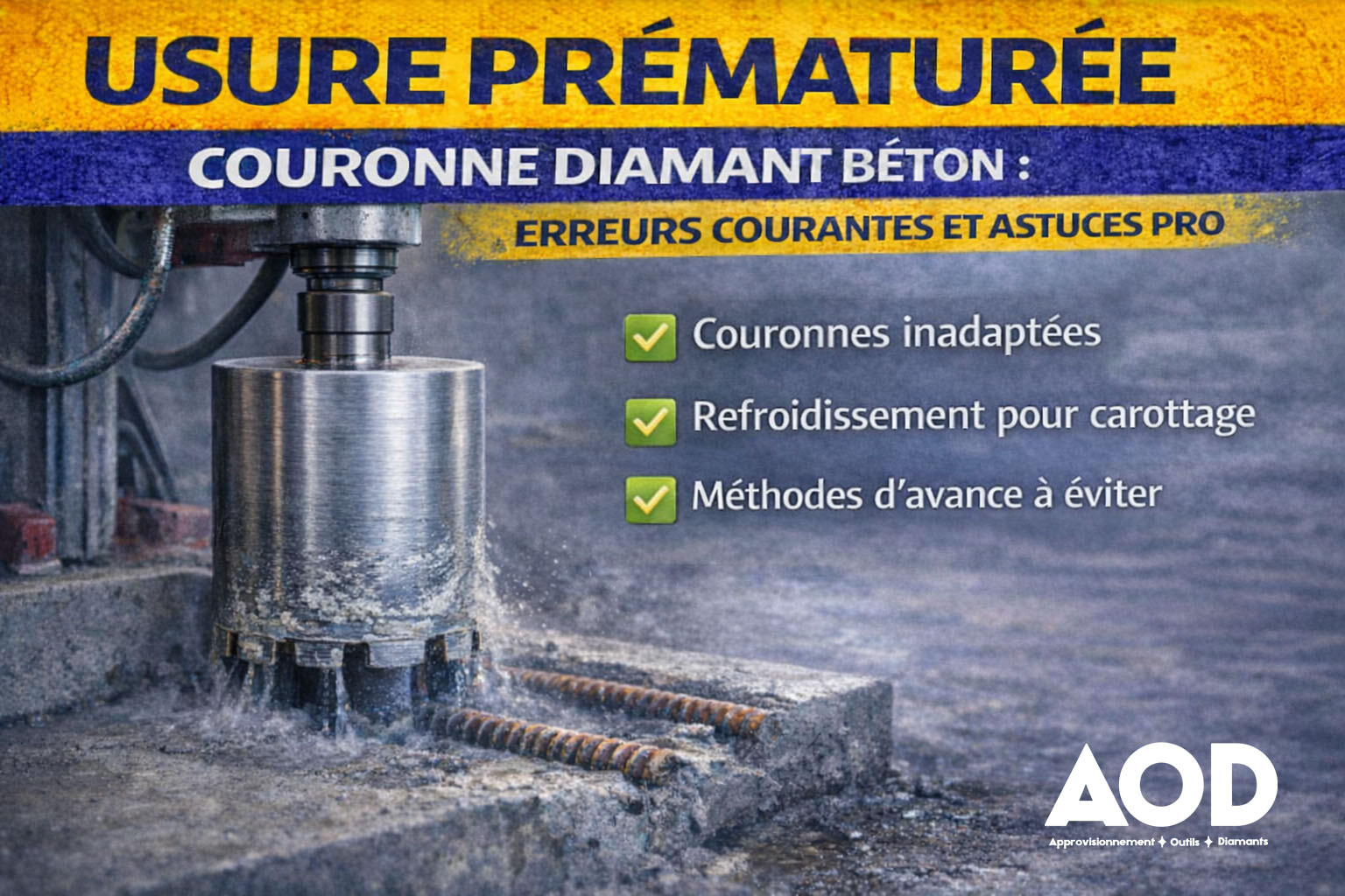 Couronne diamant béton : comment éviter l’usure prématurée