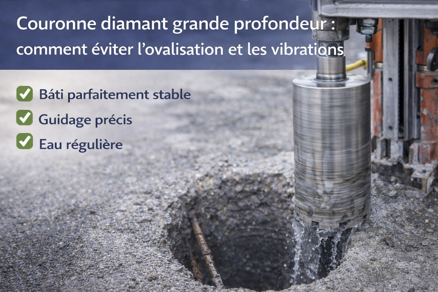 Couronne diamant grande profondeur : comment éviter l’ovalisation et les vibrations