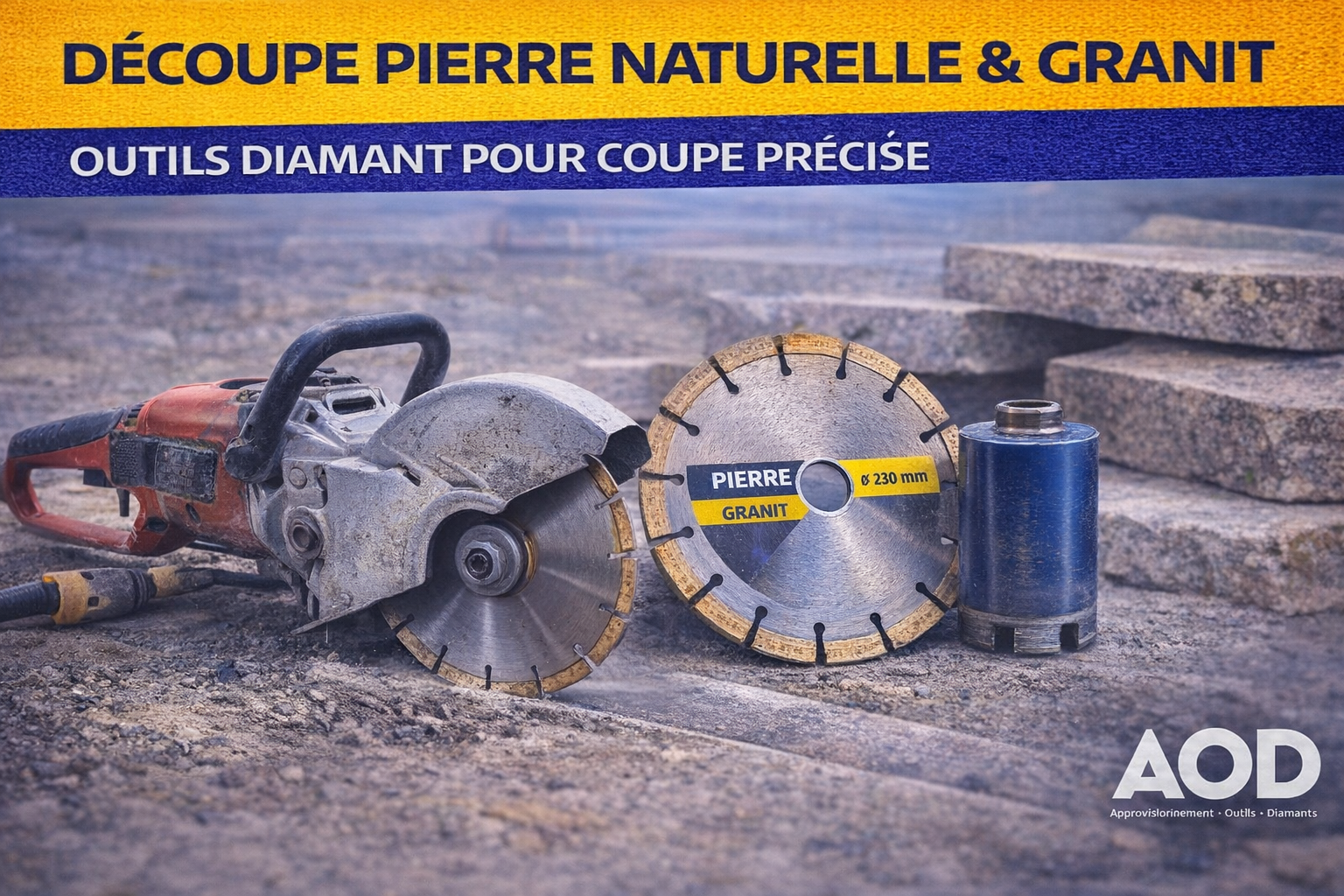 Découpe pierre naturelle & granit : disque diamant et méthode