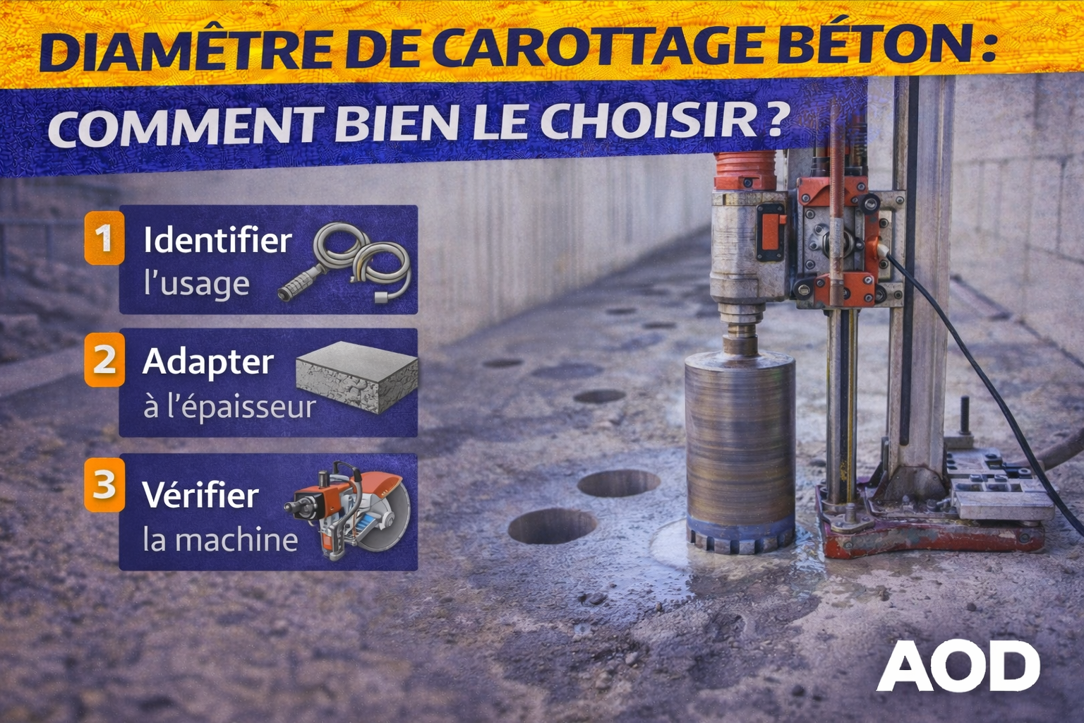 Diamètre de carottage béton : comment bien le choisir ?