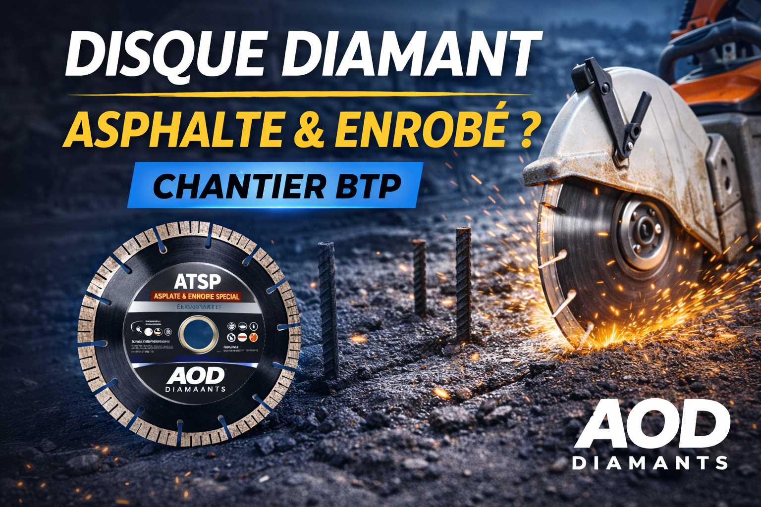 Quel disque diamant pour couper de l’asphalte et de l’enrobé ?