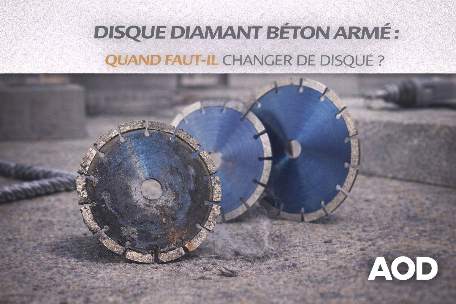 Disque diamant béton armé : quand faut-il changer de disque ?