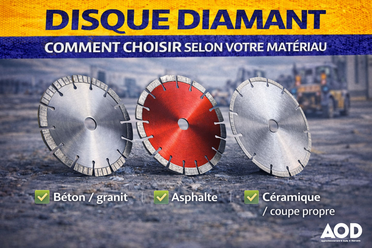 Disque diamant : comment choisir le bon modèle selon votre matériau