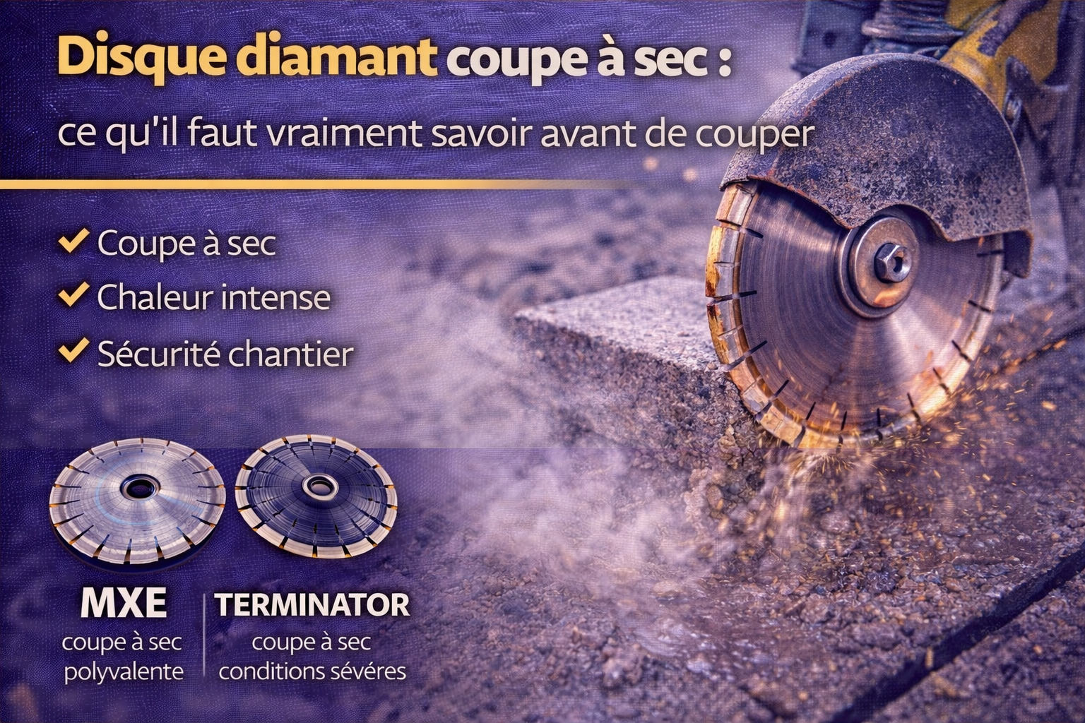 Disque diamant coupe à sec : ce qu’il faut vraiment savoir avant de couper