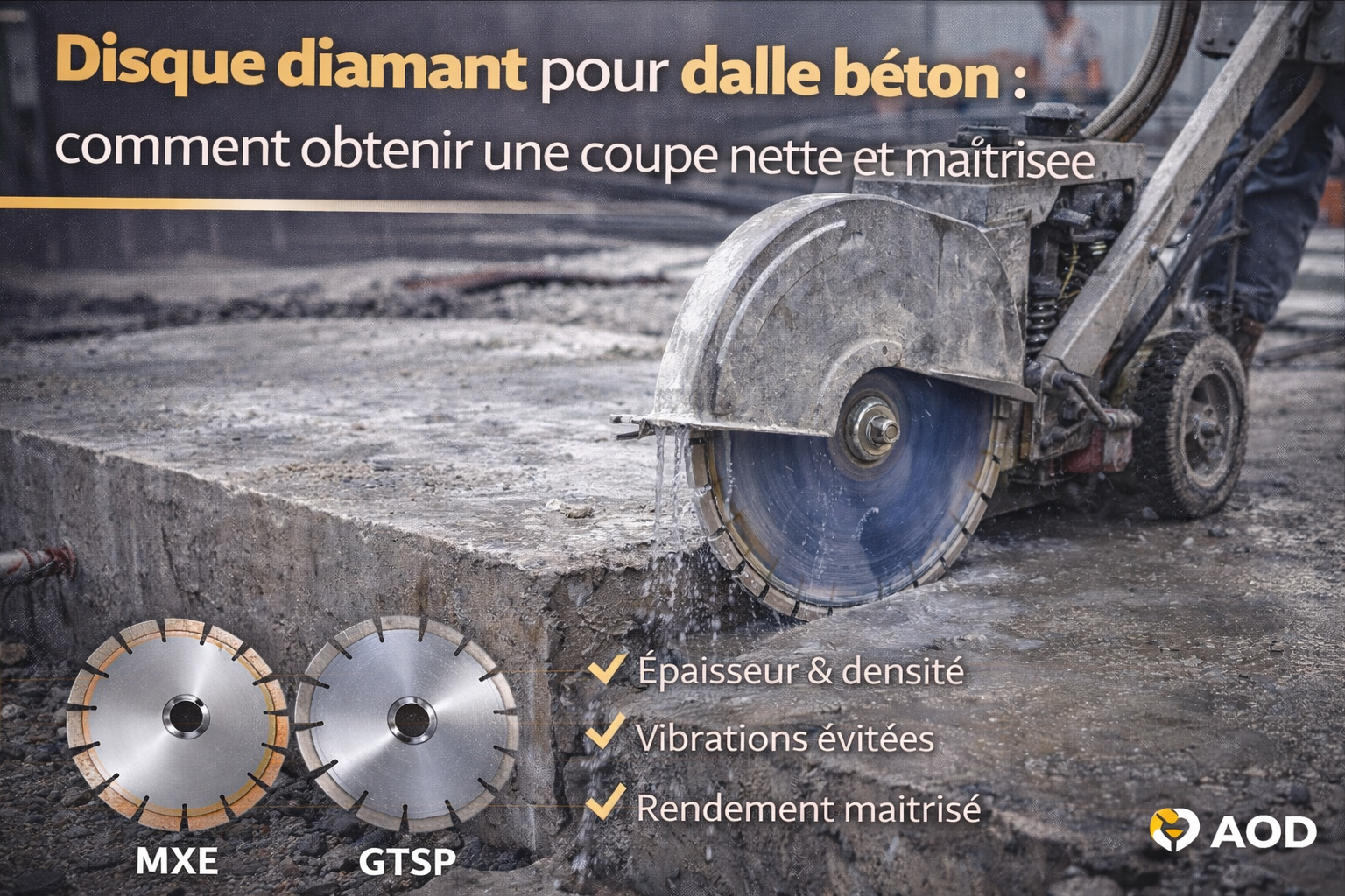 Disque diamant pour dalle béton : comment obtenir une coupe nette et maîtrisée