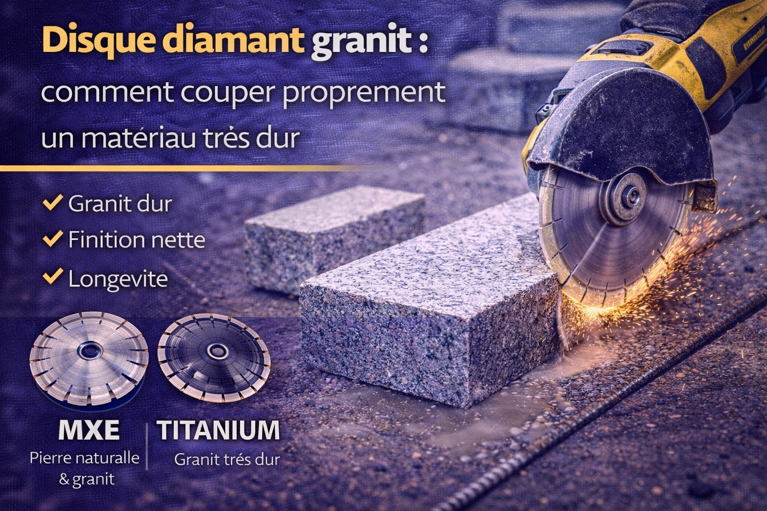 Disque diamant granit : comment couper proprement un matériau très dur