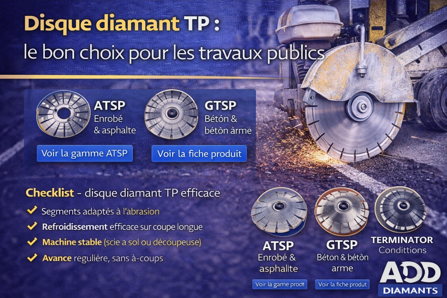 Disque diamant TP : le bon choix pour les travaux publics