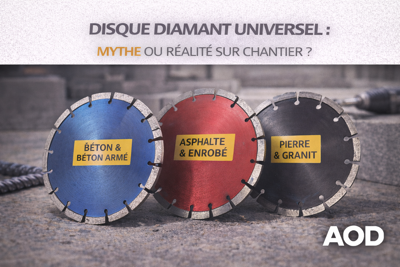 Disque diamant universel : mythe ou réalité sur chantier ?