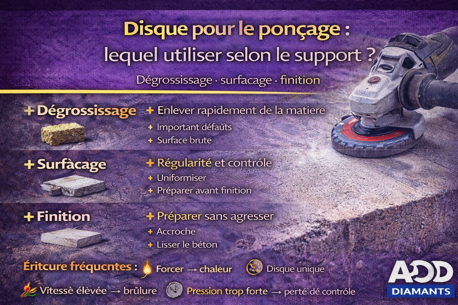 Disque pour le ponçage : lequel utiliser selon le support ?