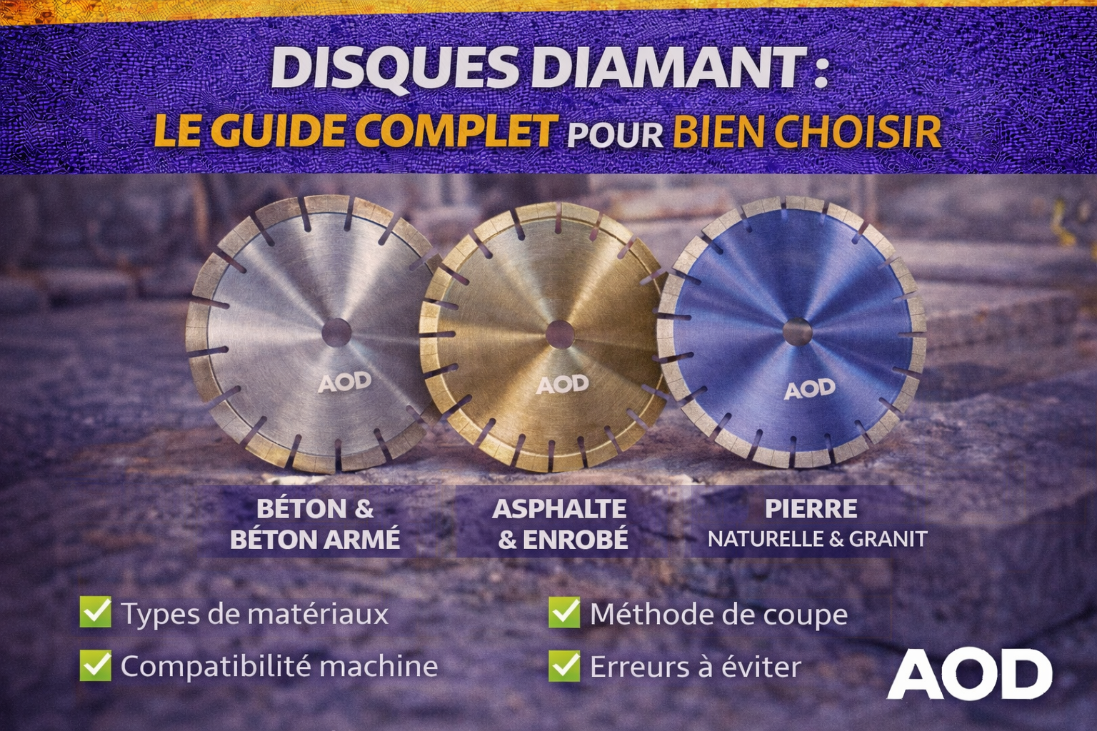 Disques diamant : le guide complet pour bien choisir