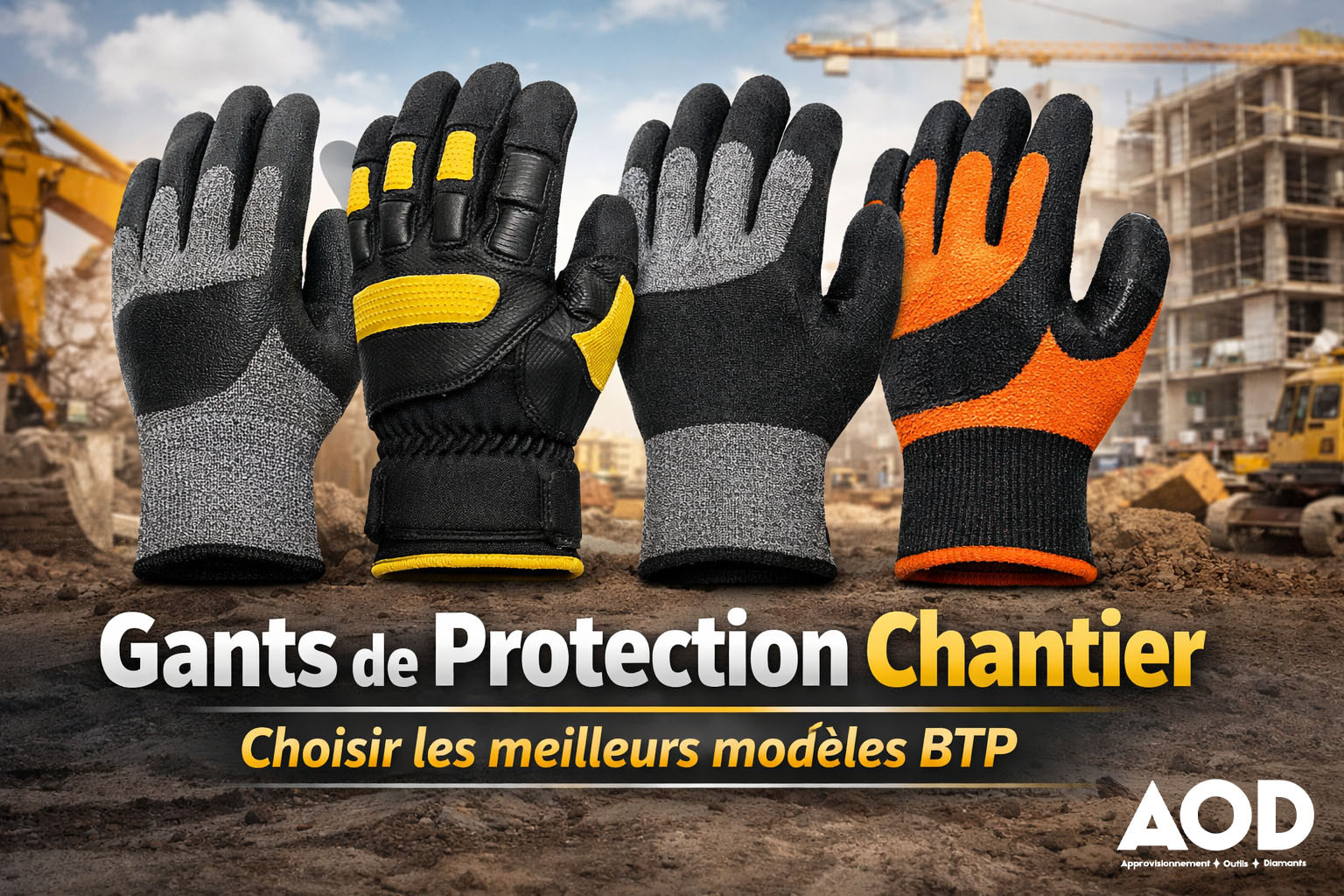 Gants de protection chantier : le guide complet pour choisir les bons gants BTP