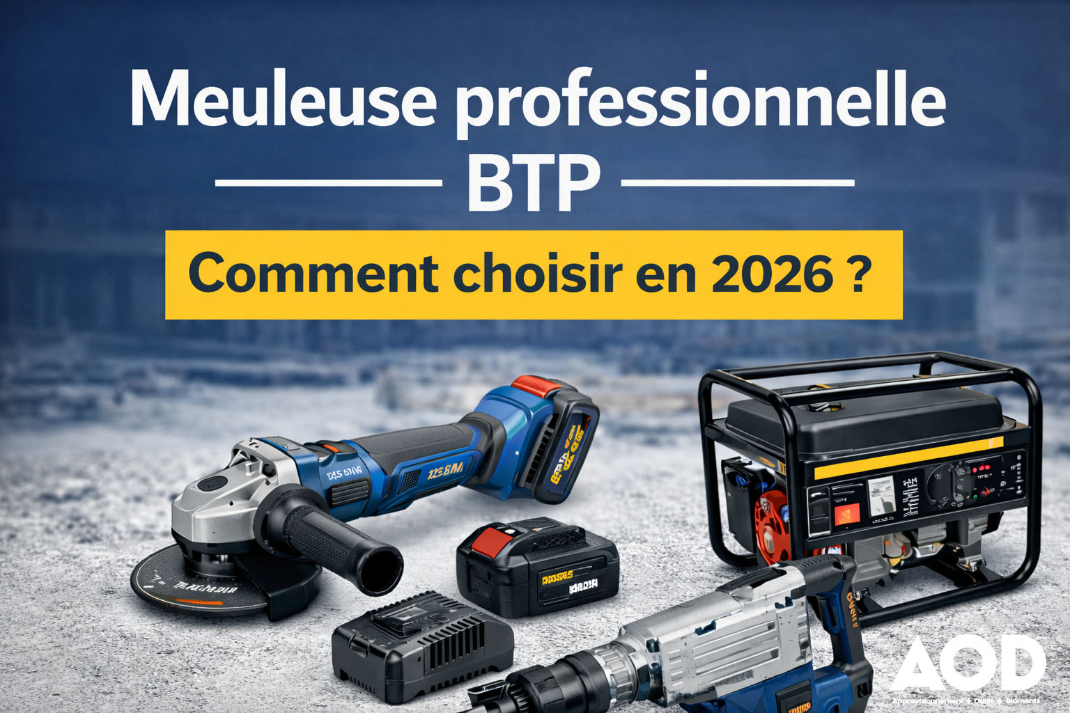 Meuleuse professionnelle BTP : comment choisir en 2026 ? | AOD Diamants