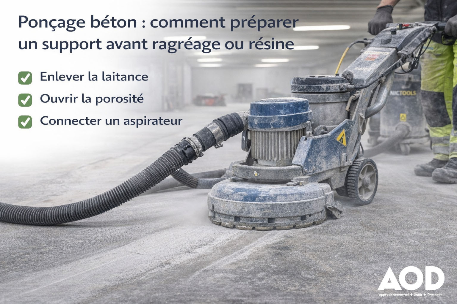Ponçage béton : comment préparer un support avant ragréage ou résine