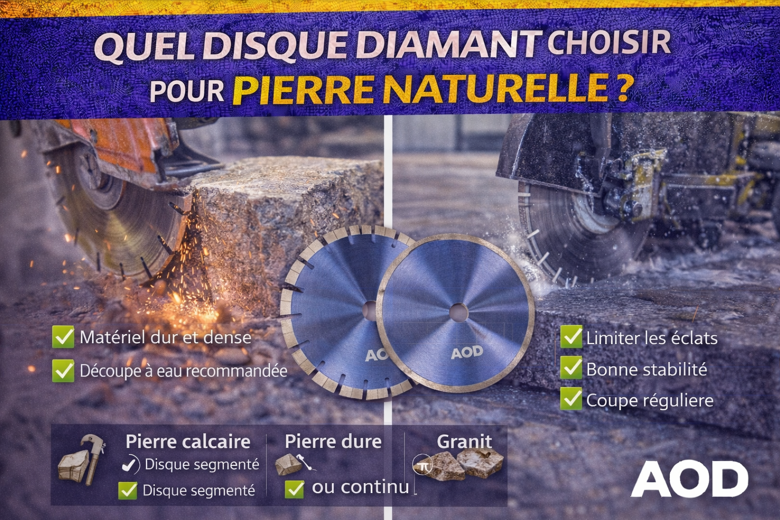 Quel disque diamant choisir pour pierre naturelle ?