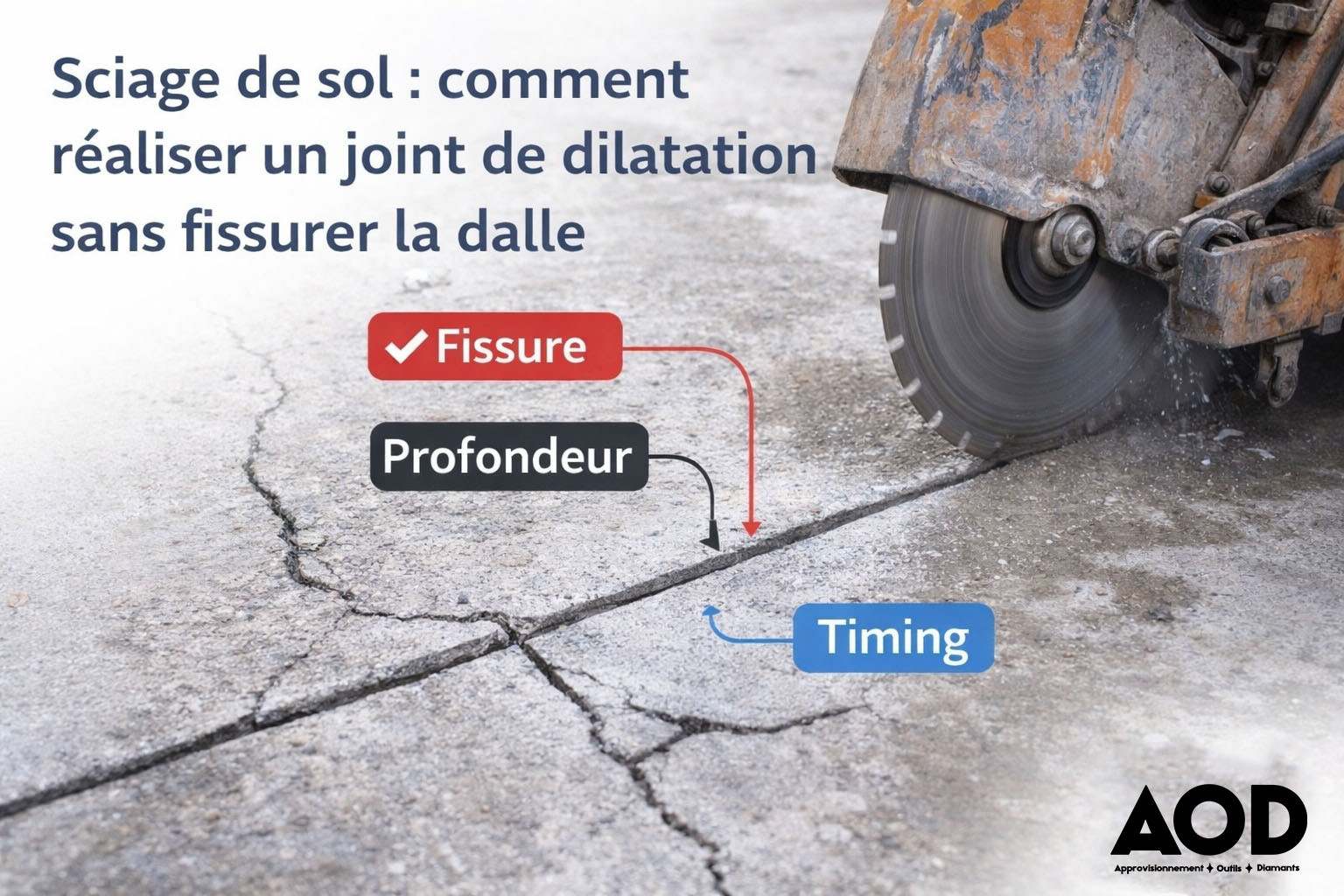 Sciage de sol : comment réaliser un joint de dilatation sans fissurer la dalle