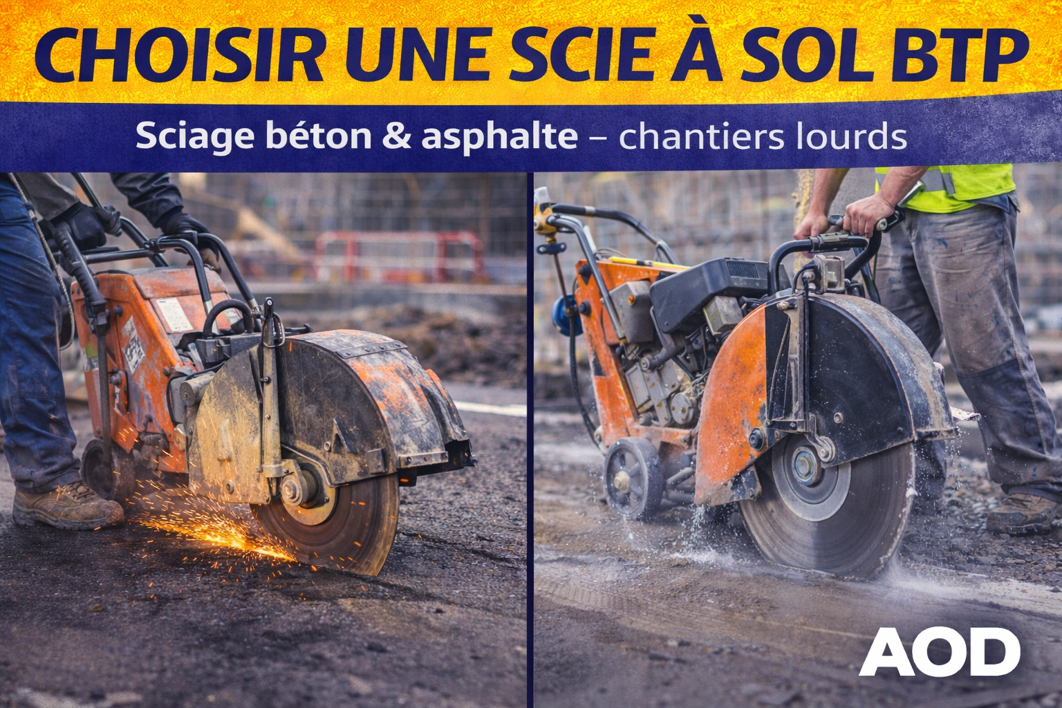 Comment choisir une scie à sol pour chantier BTP ?